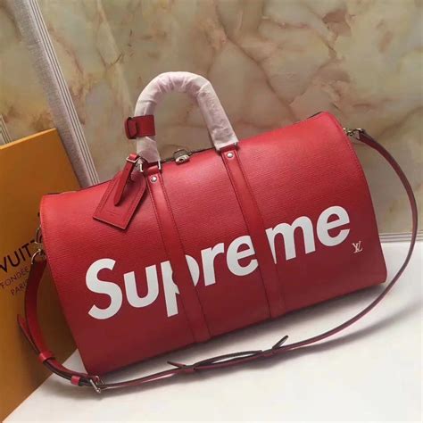 supreme x louis vuitton duffle bag replica|supreme Louis Vuitton tracksuit.